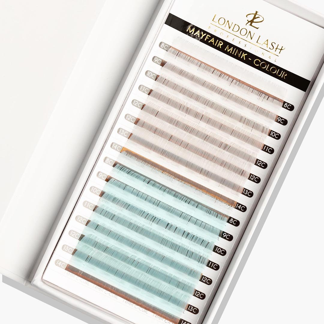 Extensiones color Plateado/Celeste (Silver/ Light Blue) - Top PestañasLondon Lash Pro