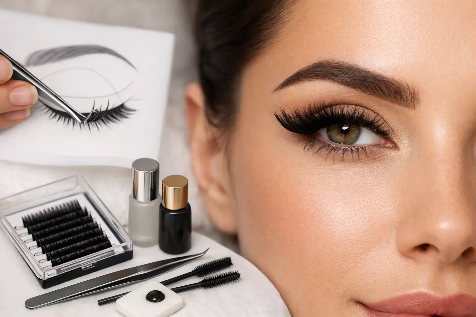 Efecto foxy eyes con extensiones: esquema y productos - Top Pestañas