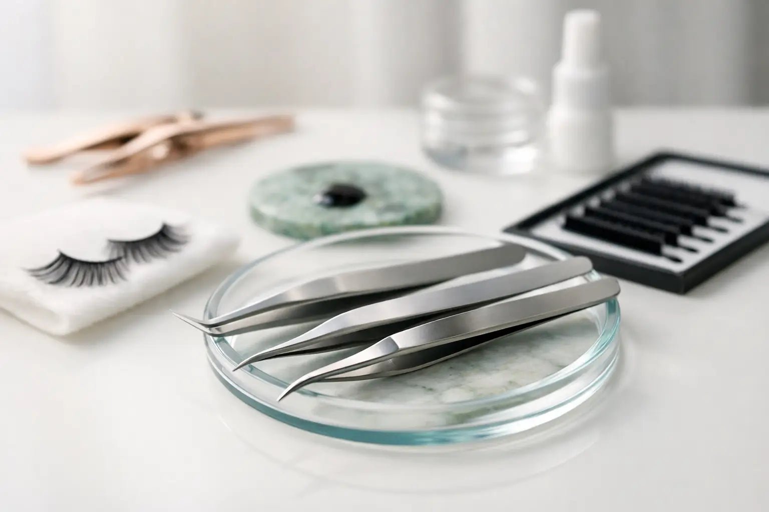 Pinzas profesionales para pestañas: cómo elegir - Top Pestañas