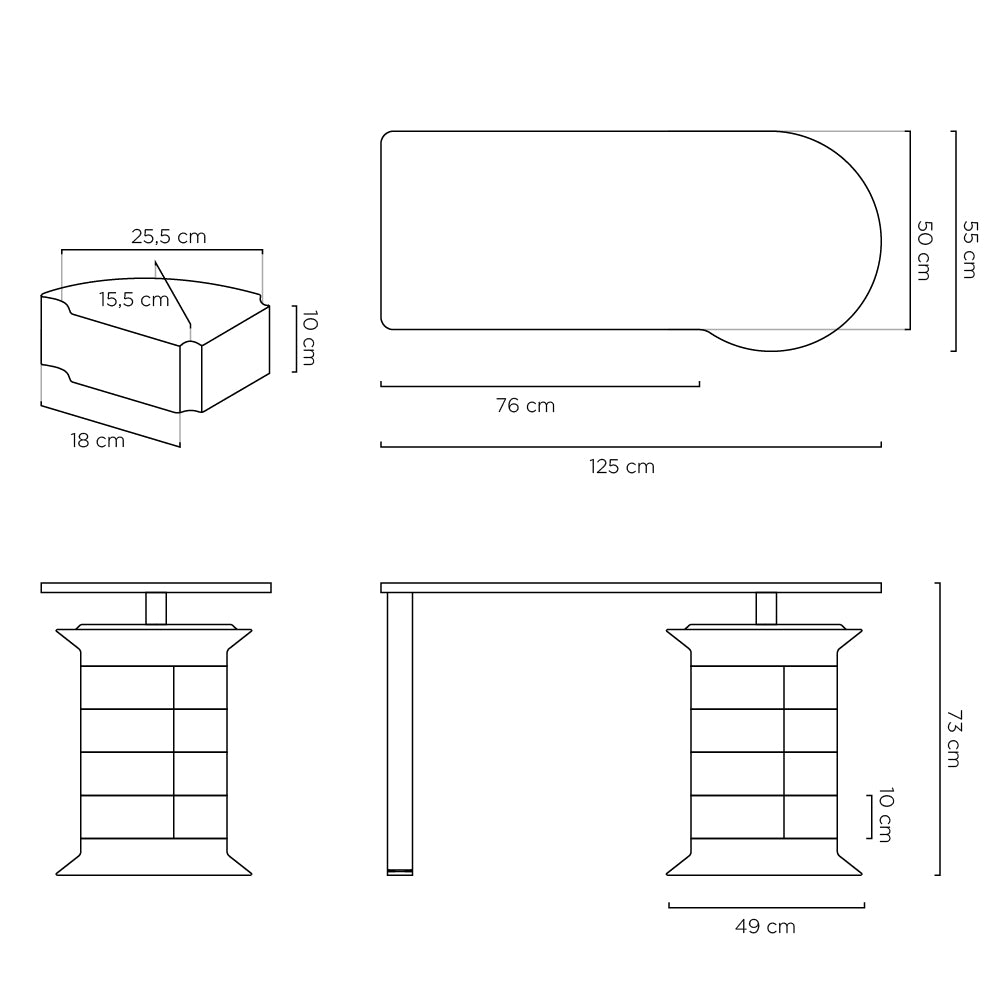Mesa de manicura Giroco Elite (-5% en el carrito)