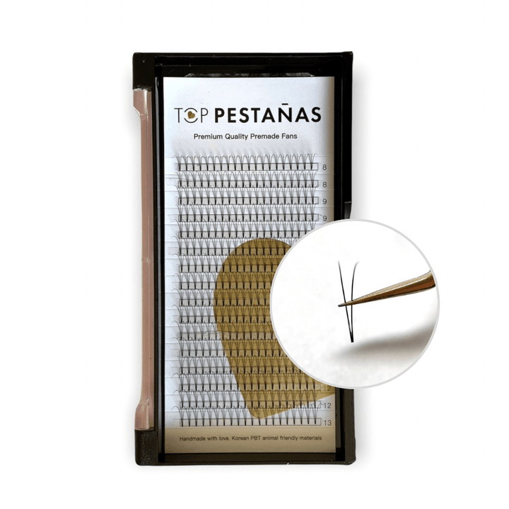 2D Abanicos "Top Pestañas" pre montados (premade fans) - Top PestañasTop Pestañas