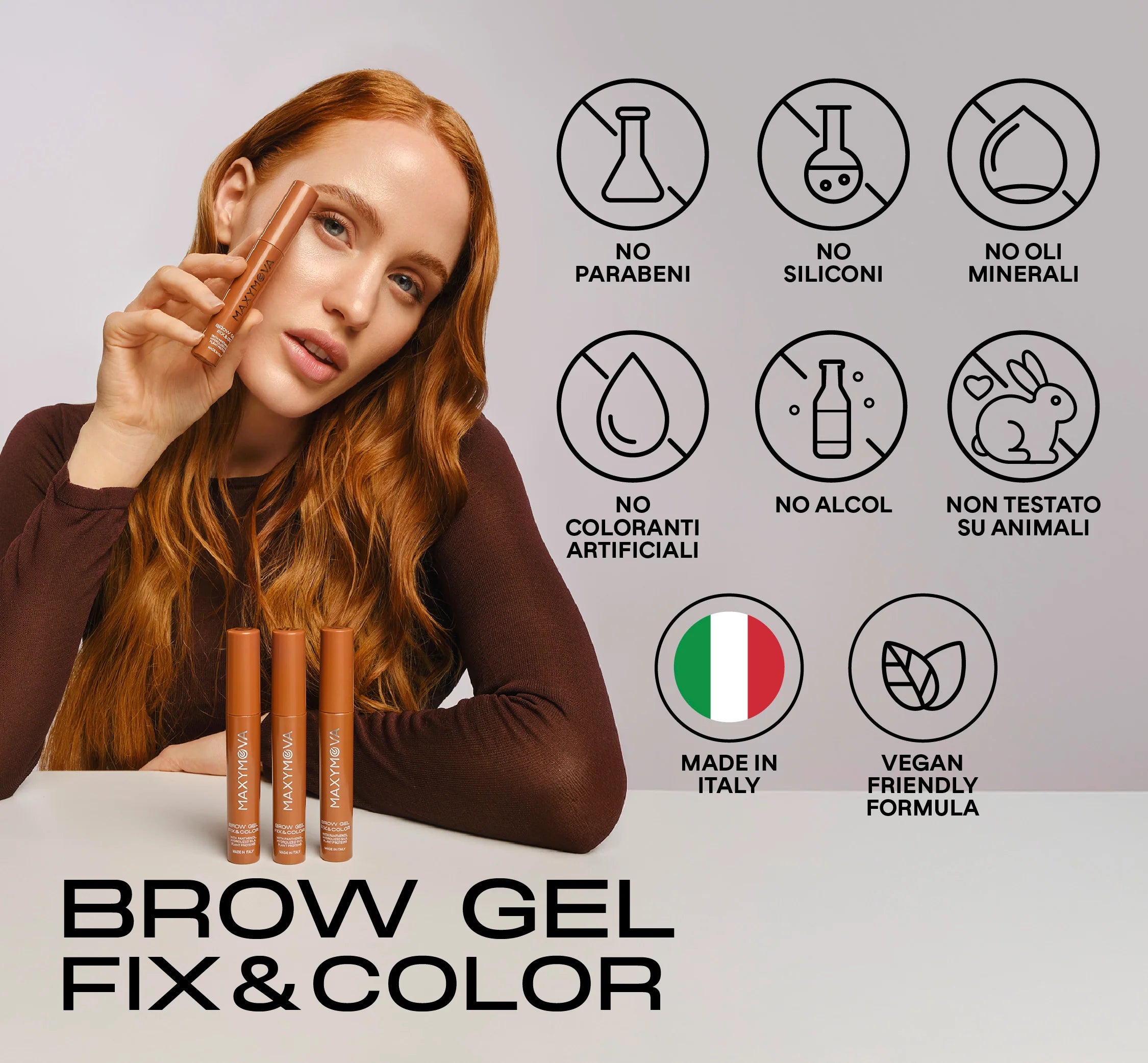 Expositor de Gel para Cejas MAXYMOVA – 9 Ranuras más Probador, Organizador