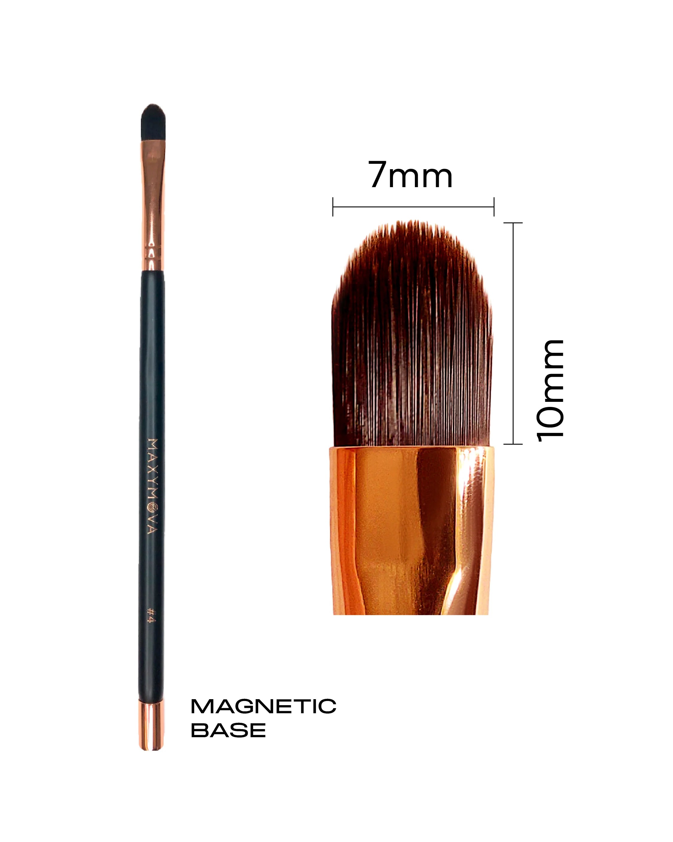 Pincel magnético profesional n.º 4: para la limpieza y la aplicación de mousse y sérum. Maxymova