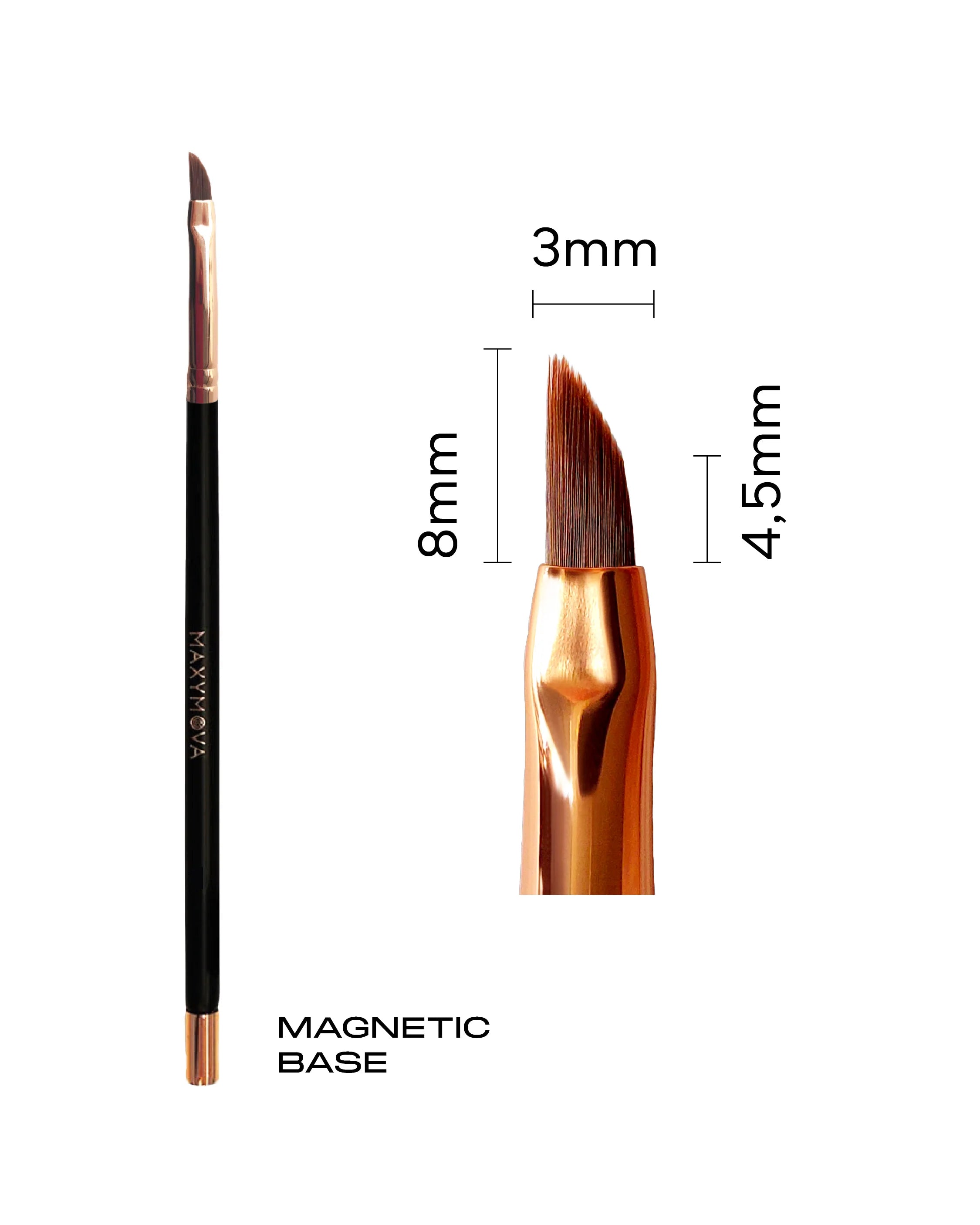 Pincel magnético profesional n.º 6: aplicación de lociones , tinte, henna para pestañas y cejas. Maxymova