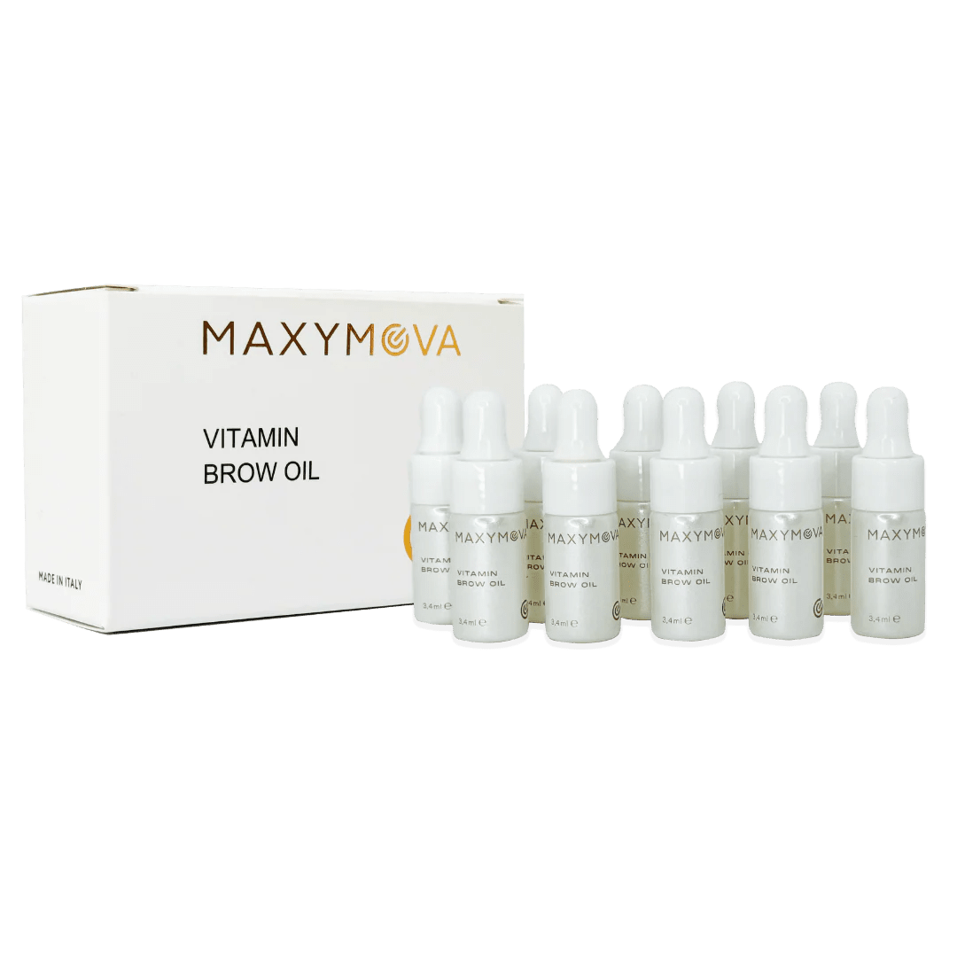 Aceite nutritivo Vitamin Brow oil, 10 frascos de 3,4ml, Maxymova - Top PestañasMaxymova