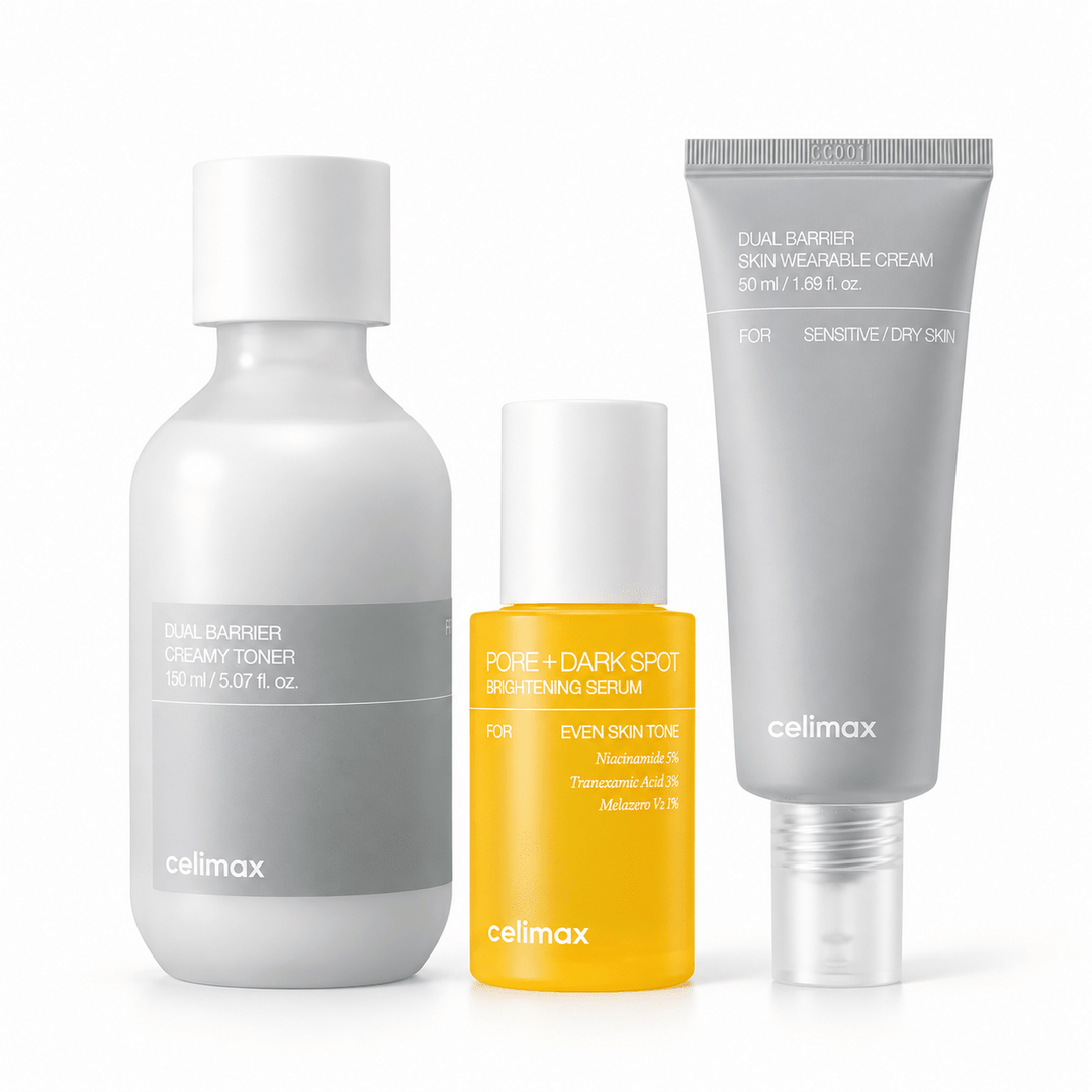 Celimax — set tono uniforme y barrera de 3 productos - Top PestañasKorean Beauty