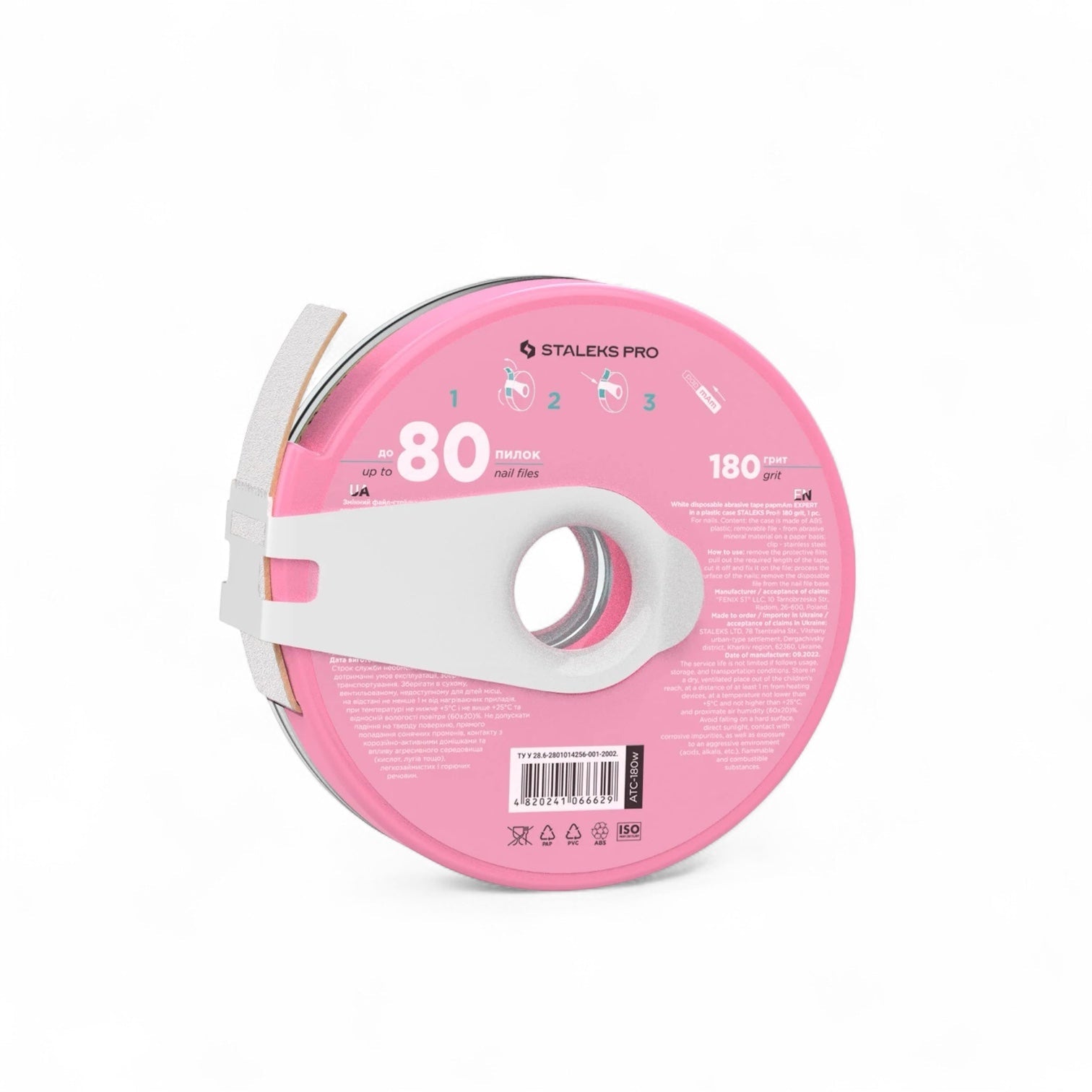 Cinta abrasiva desechable blanca papmAm EXPERT en estuche Donut STALEKS PRO 180grit - Top PestañasStaleks