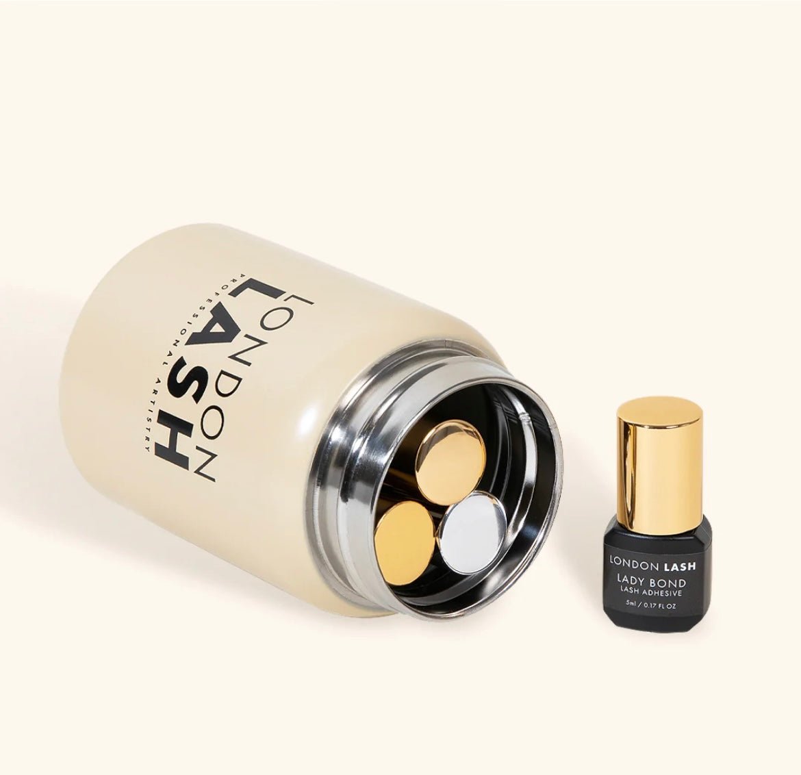 Contenedor hermetico para guardar los pegamentos. - Top PestañasLondon Lash Pro