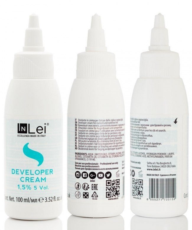 Crema oxidante para tinte InLei "DEVELOPER CREAM" 1,5% 5 Vol. - Top PestañasInLei