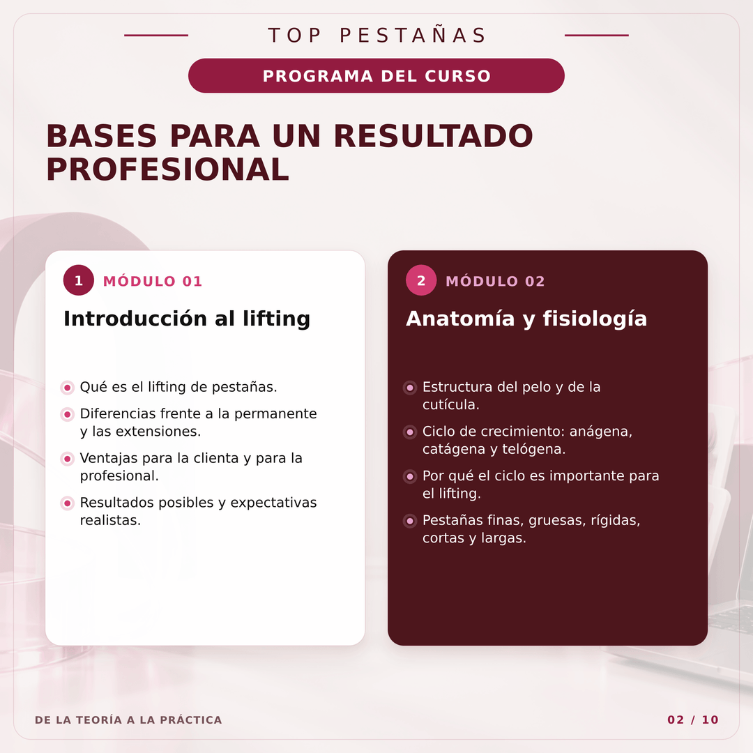 Curso Online “Lifting de pestañas” (35% dto en 1 compra de productos, al inscribirse) - Top PestañasTop Pestañas