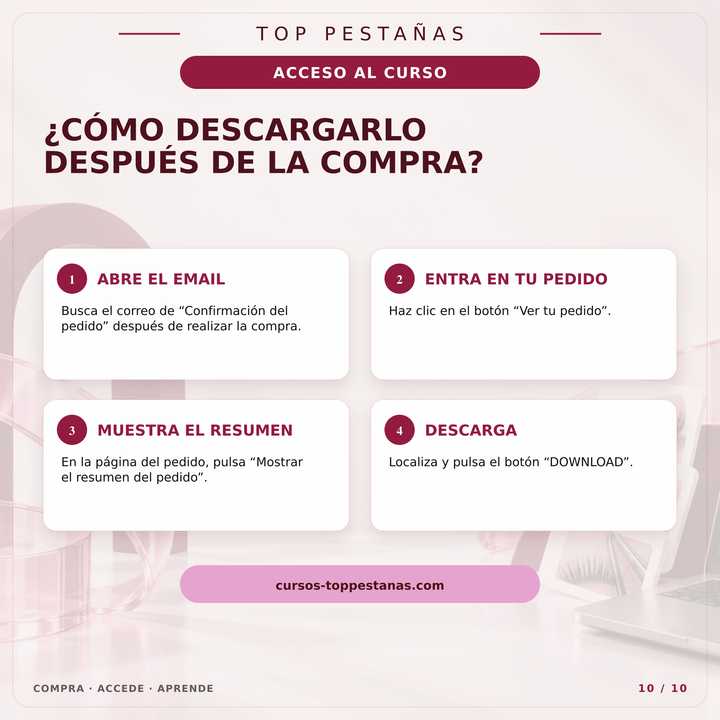 Curso Online “Lifting de pestañas” (35% dto en 1 compra de productos, al inscribirse) - Top PestañasTop Pestañas