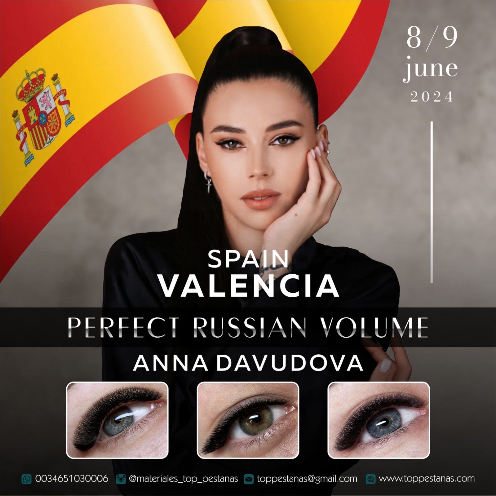 Curso "Volumen Perfecto" en Valencia con Anna Davudova - Top PestañasTop Pestañas