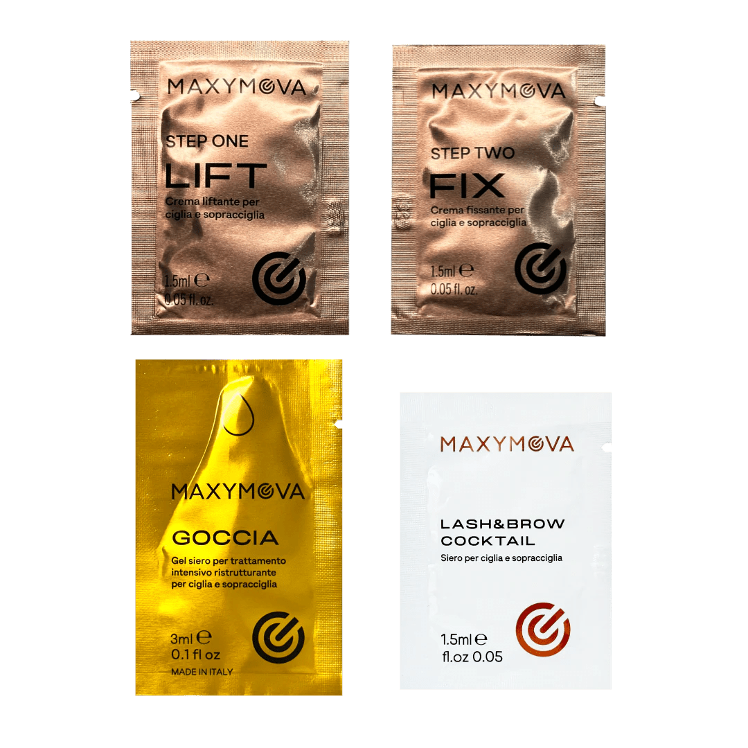 DISCOVERY KIT Maxymova - PARA LAMINADO DE PESTAÑAS Y CEJAS, TGA (4 sobres) - Top PestañasMaxymova