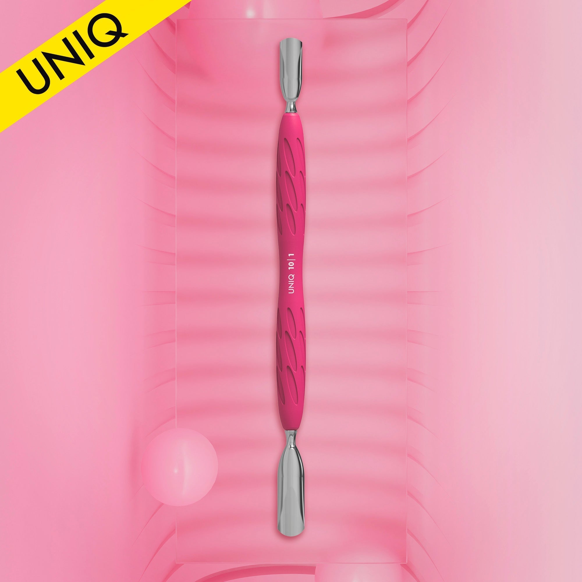 Empujador Para Manicura Con Mango De Silicona "Gummy" UNIQ 10 TYPE 1 - Top PestañasStaleks