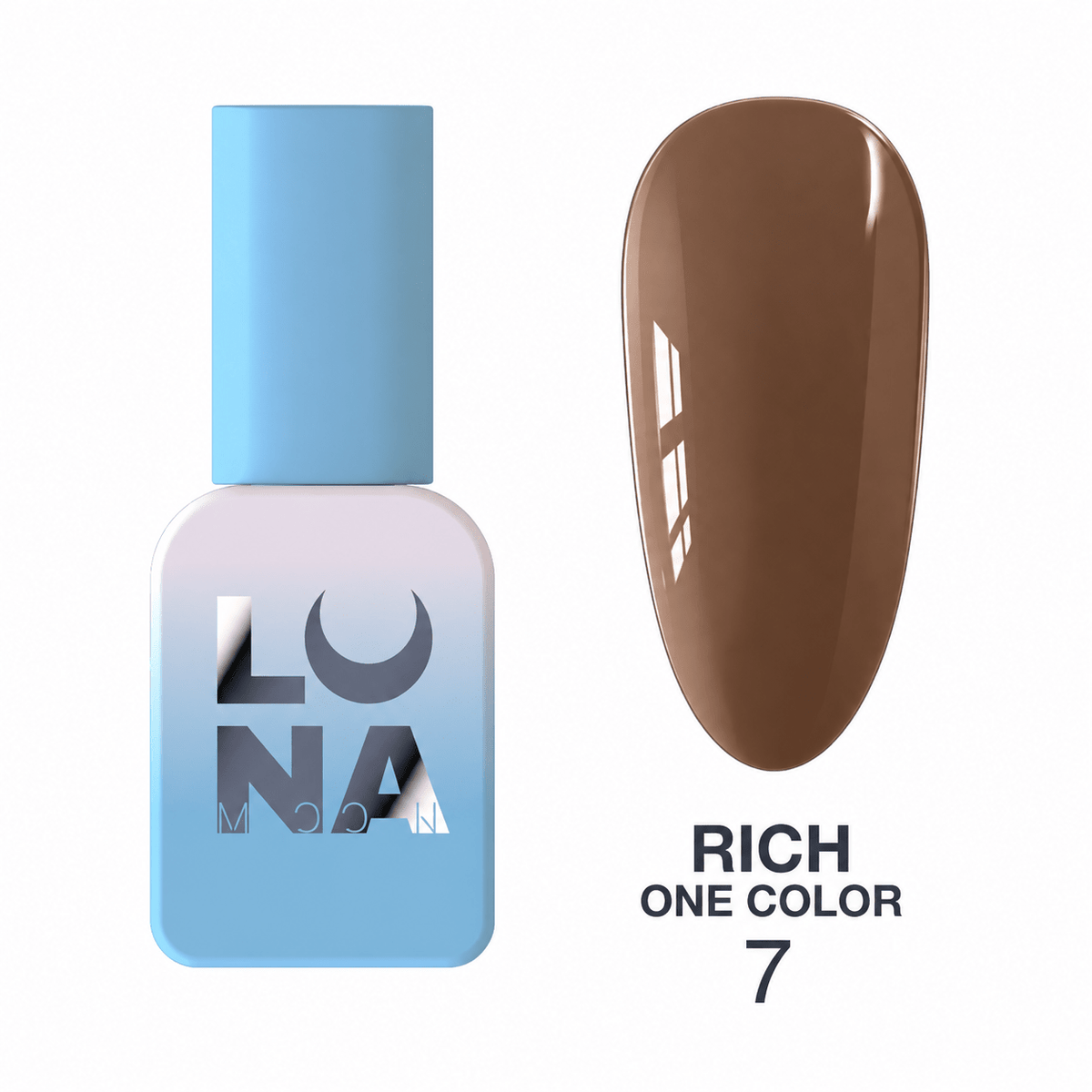 Esmalte semipermanente LUNAmoon Rich One 07, 8 ml - Top PestañasLUNAmoon