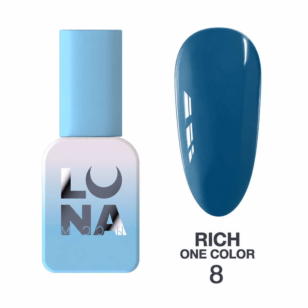 Esmalte semipermanente LUNAmoon Rich One 08, 8 ml - Top PestañasLUNAmoon