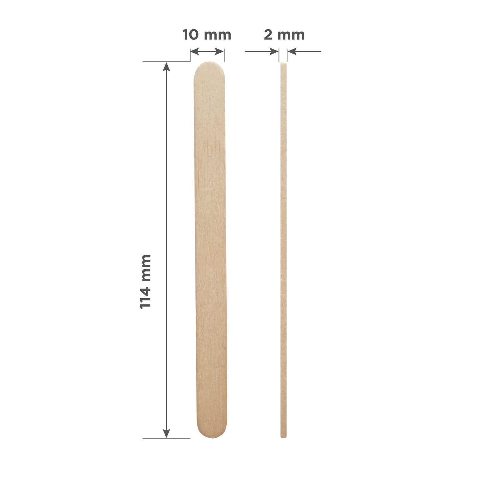 Espátula (palitos) De Madera Para Depilación (Espátula) 114x10 Mm (100 Pcs) - Top PestañasTop Pestañas