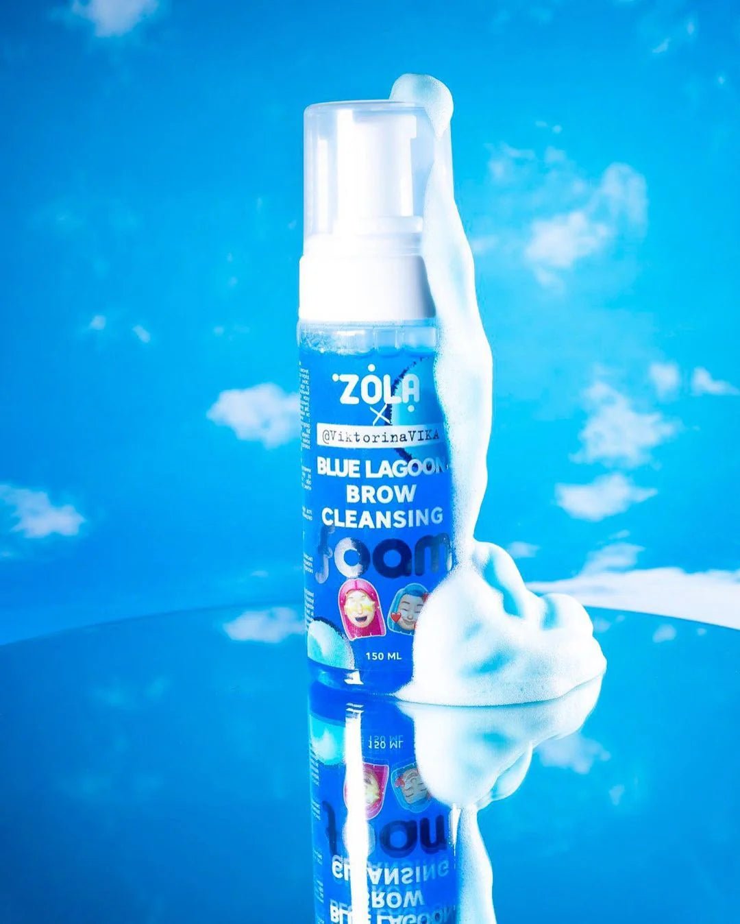 Espuma limpiadora Blue Lagoon para cejas Zola 150ml - Top Pestañaszola