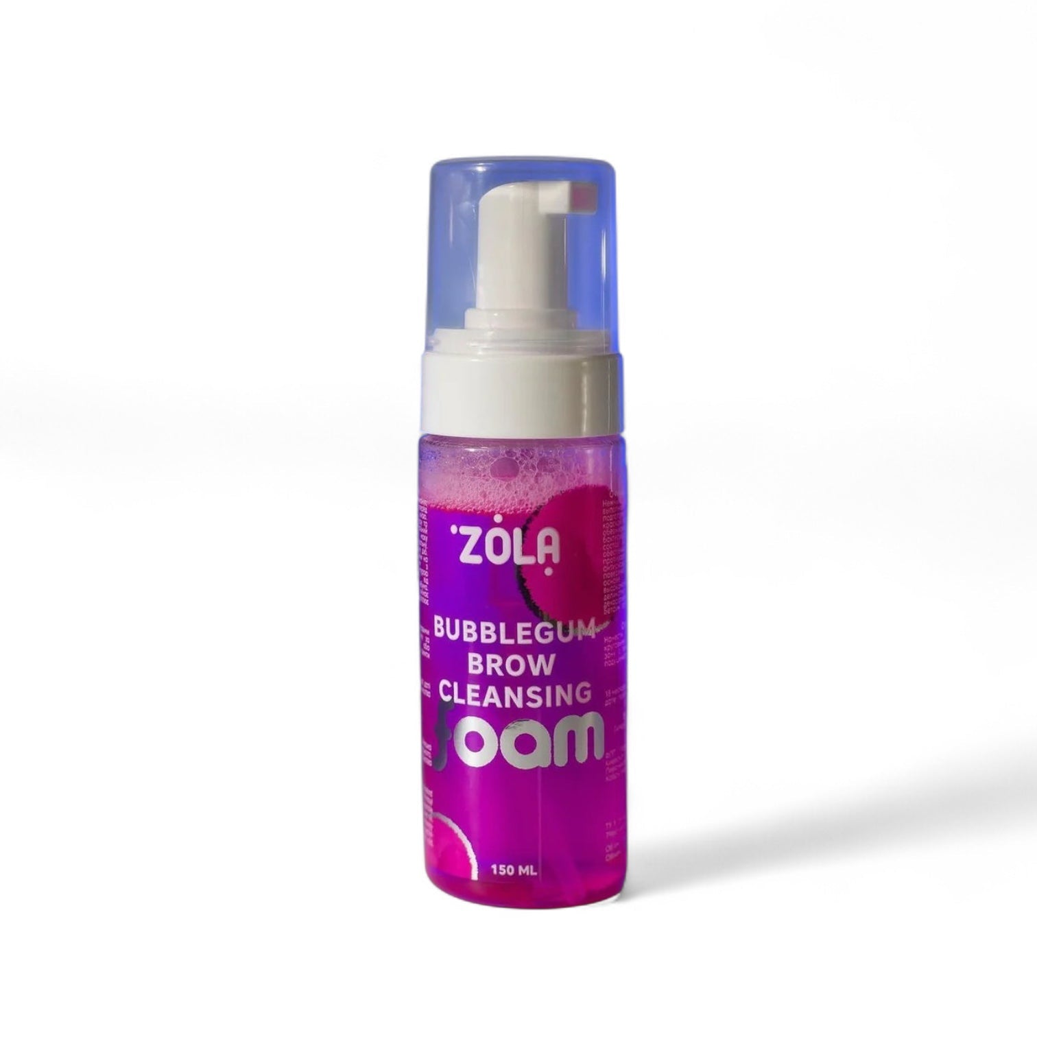 Espuma limpiadora bubblegum foam para cejas Zola 150ml - Top Pestañaszola