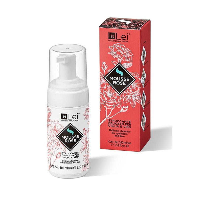 Espuma limpiadora "Inlei Mousse Rose" TAMAÑO GRANDE 100ml - Top PestañasInLei