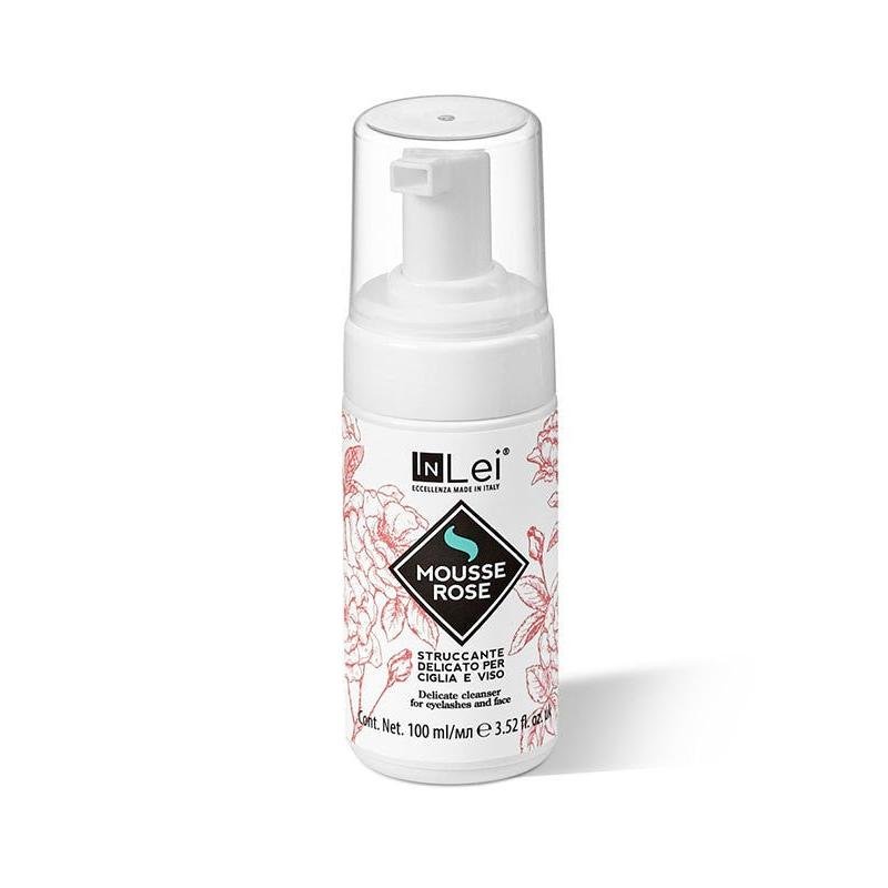 Espuma limpiadora "Inlei Mousse Rose" TAMAÑO GRANDE 100ml - Top PestañasInLei