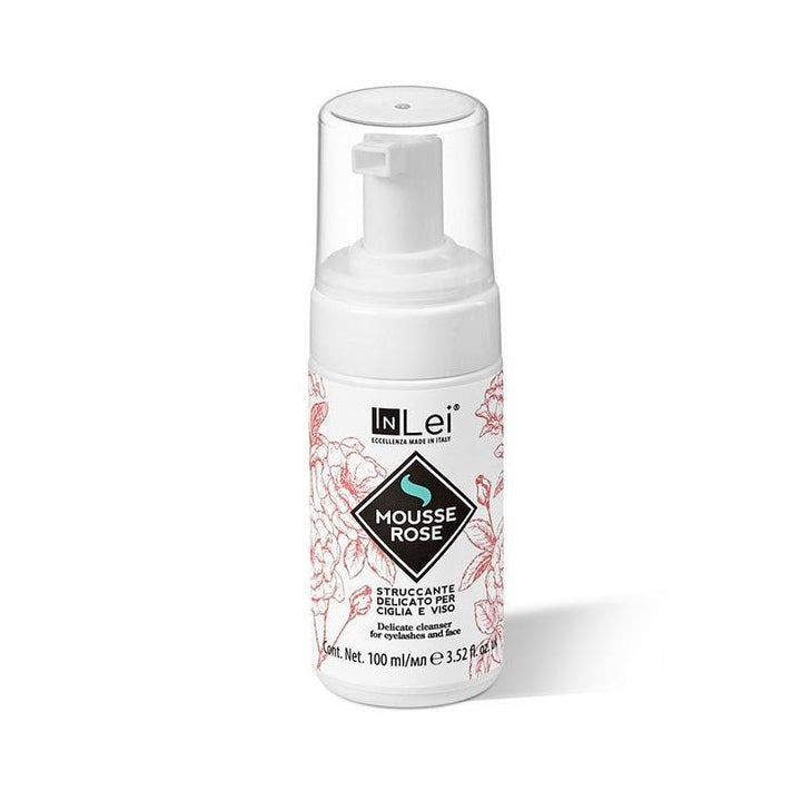 Espuma limpiadora "Inlei Mousse Rose" TAMAÑO GRANDE 100ml - Top PestañasInLei