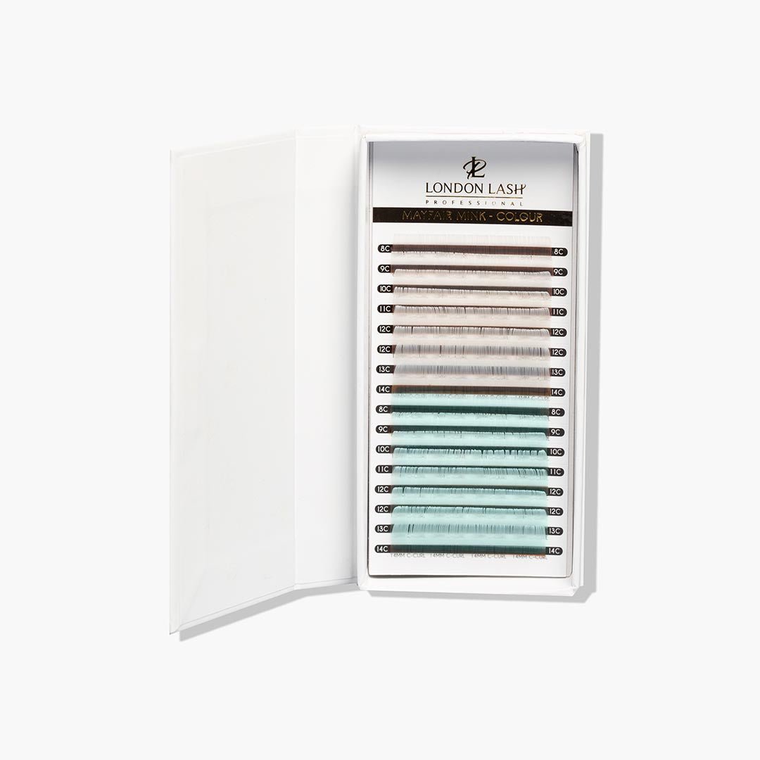 Extensiones color Plateado/Celeste (Silver/ Light Blue) - Top PestañasLondon Lash Pro