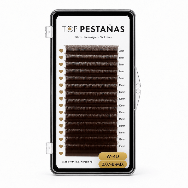 Fibras Tecnológicas marrón “Top Pestañas” W lashes 4D - Top PestañasTop Pestañas