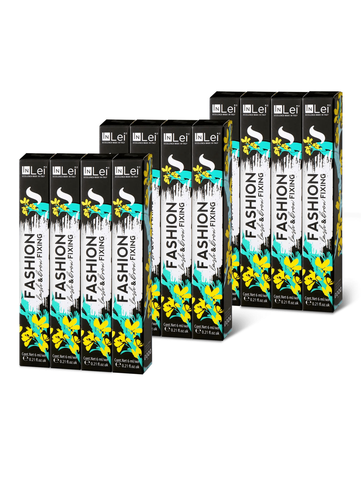 Fijación nutritiva "InLei FASHION LASH" para pestañas y cejas. 35% de ahorro, kit de 12 unidades - Top PestañasInLei