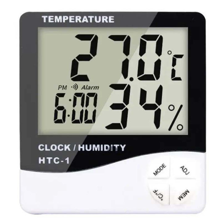 Higrómetro electrónico 3 en 1 (mide la humedad, temperatura y tiempo) (batería no incluida) - Top PestañasTop Pestañas