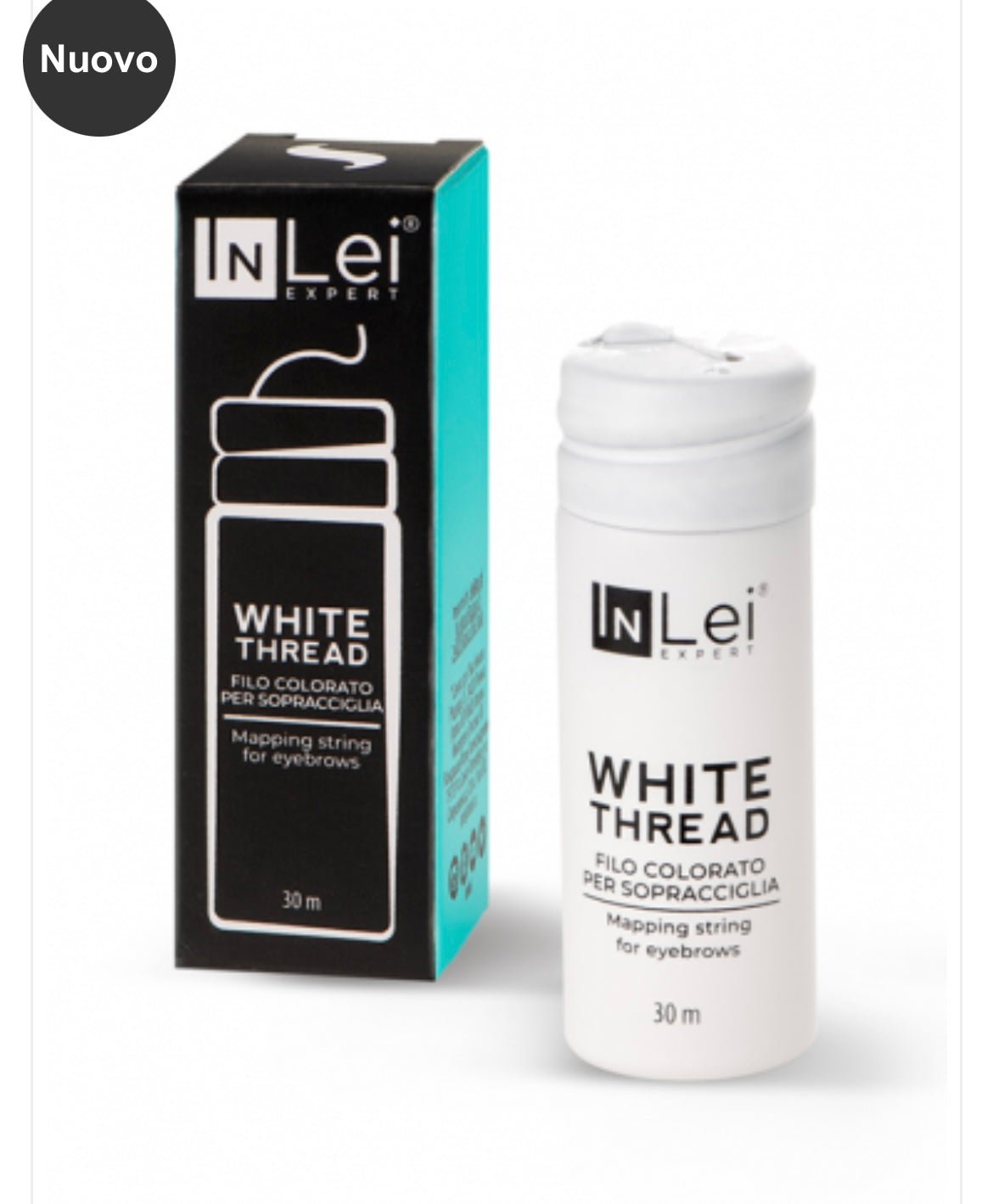 Hilo tintado para el mapeo de cejas “Inlei white thread” - Top PestañasInLei