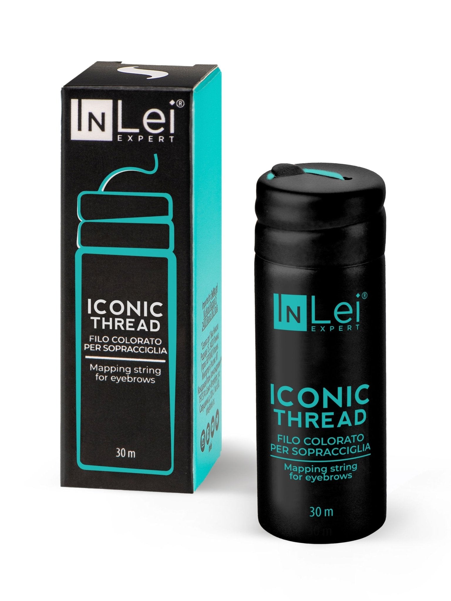 Hilo Tintado para Mapeo de Cejas InLei ICONIC THREAD – Turquesa 30 m - Top PestañasInLei