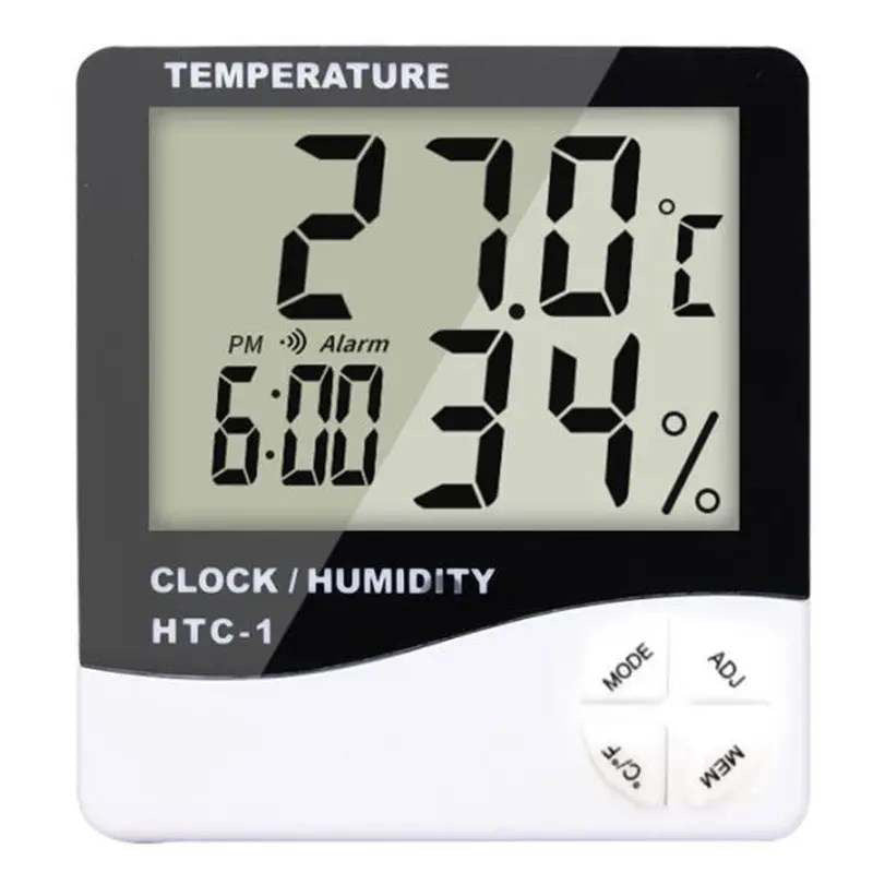 Higrómetro electrónico 3 en 1 (mide la humedad, temperatura y tiempo) (batería no incluida)