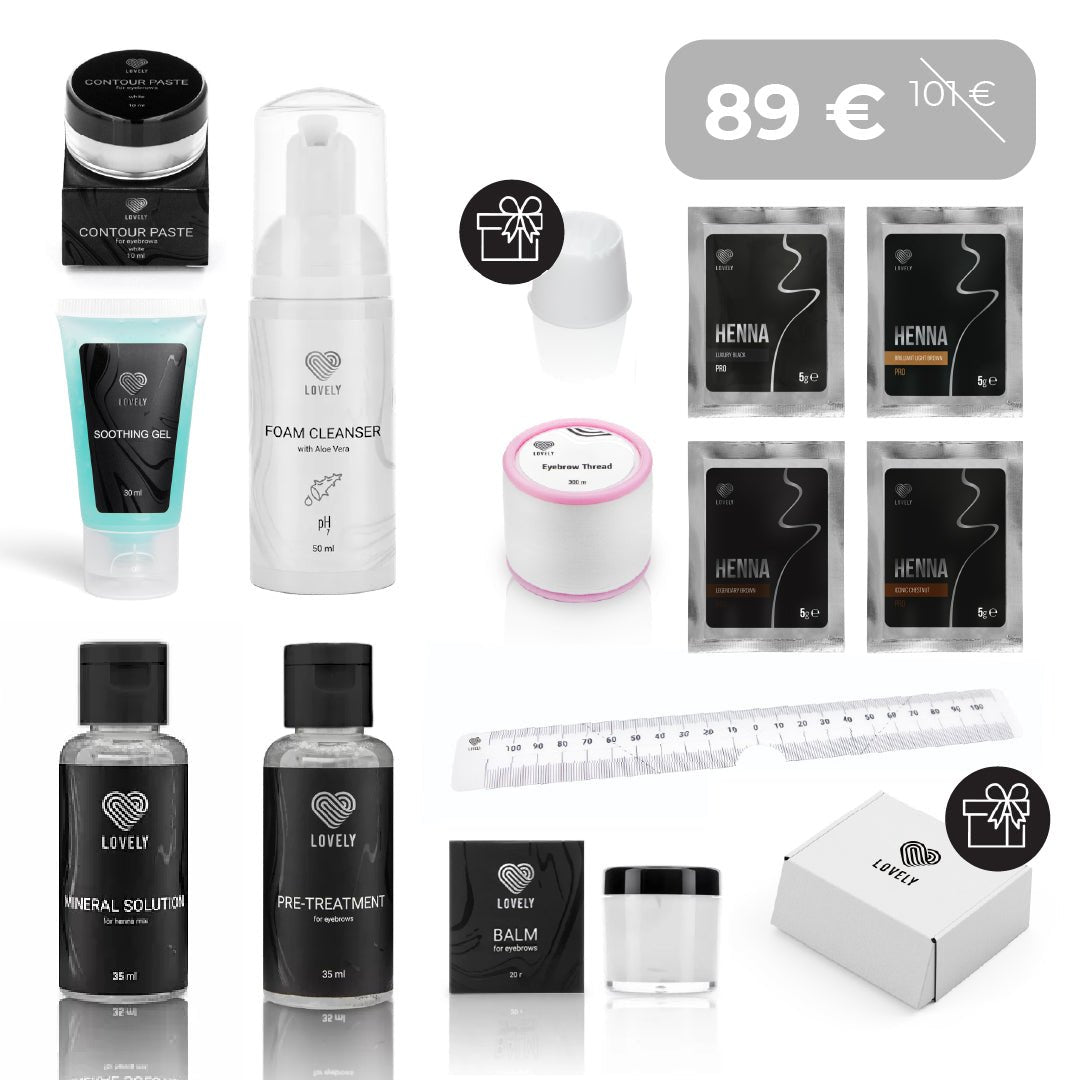 Kit completo de henna para cejas Lovely - Top PestañasLovely