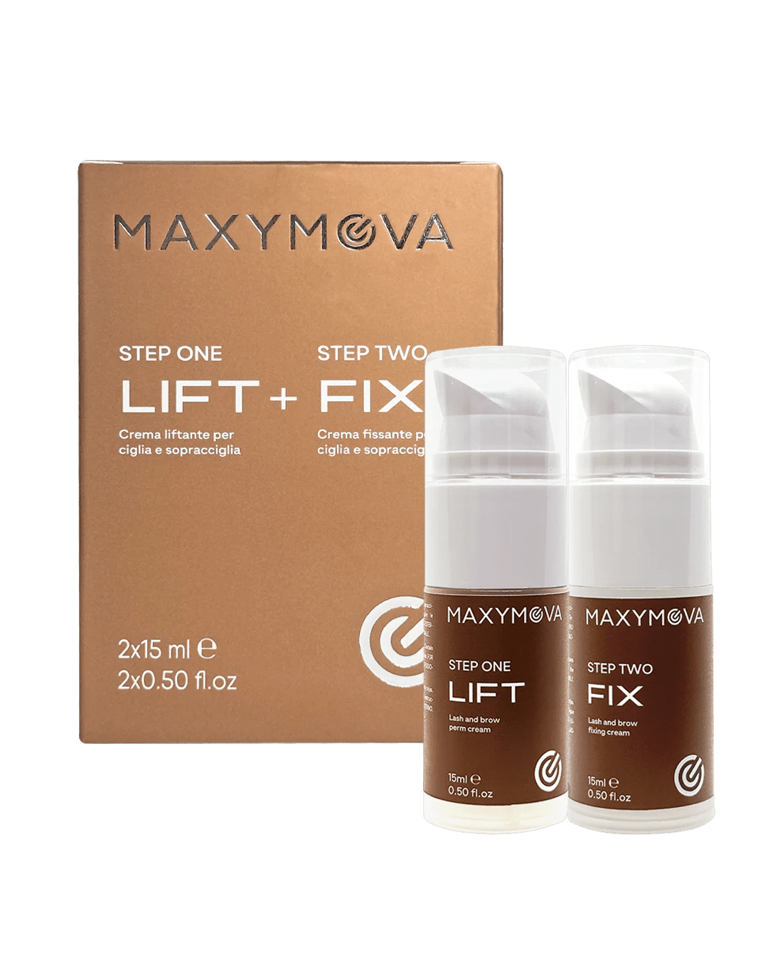 Kit de lifting de pestañas y laminado de cejas 15 ml (Paso 1 + Paso 2) TGA, Maxymova - Top PestañasMaxymova