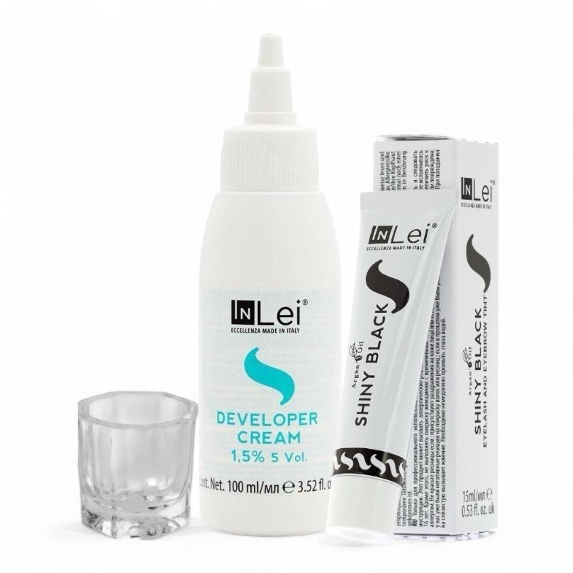 Kit Tinte Negro InLei + Oxidante 100 ml + Cuenco de Regalo - Top PestañasInLei