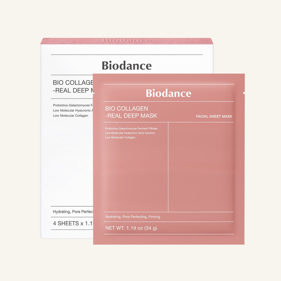 Biodance Bio-Collagen Real Deep Mask — mascarillas de hidrogel, 4 × 34 g