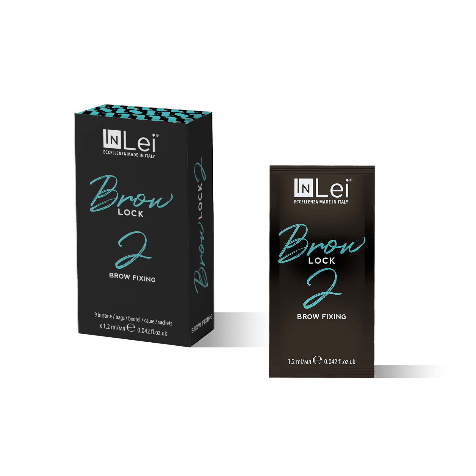 Loción InLei "BROW LOCK 2" paso 2 de laminado de cejas 9 sobres (1,2ml cada) - Top PestañasInLei