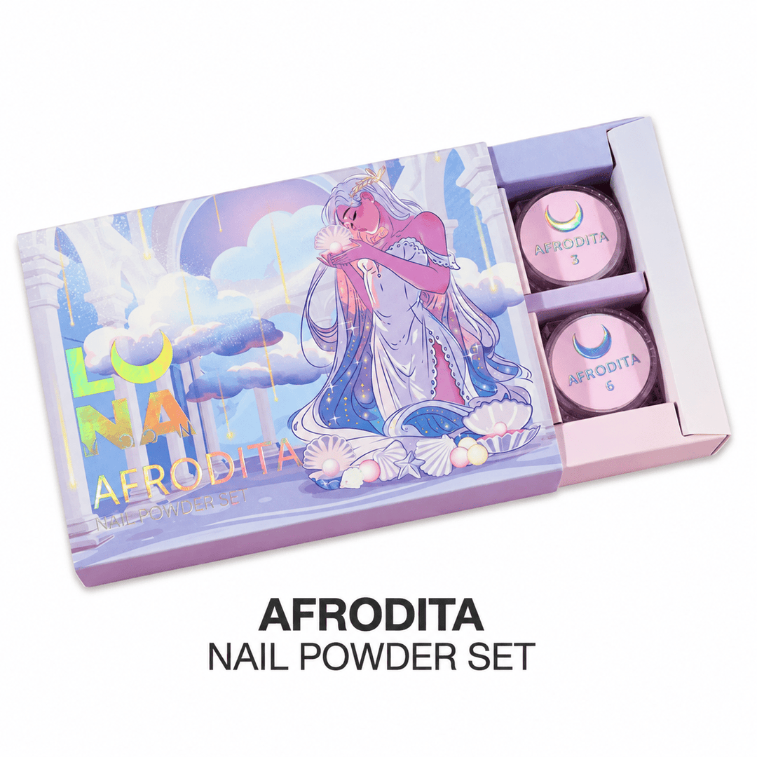 LUNAmoon Afrodita – Set de polvos para uñas, 6 piezas - Top PestañasLUNAmoon