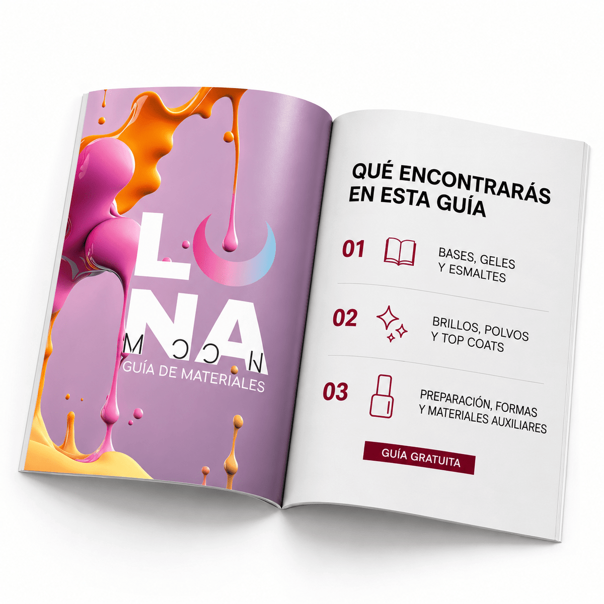 "LUNAmoon book" Guía de materiales manicura / pedicura — LUNAmoon