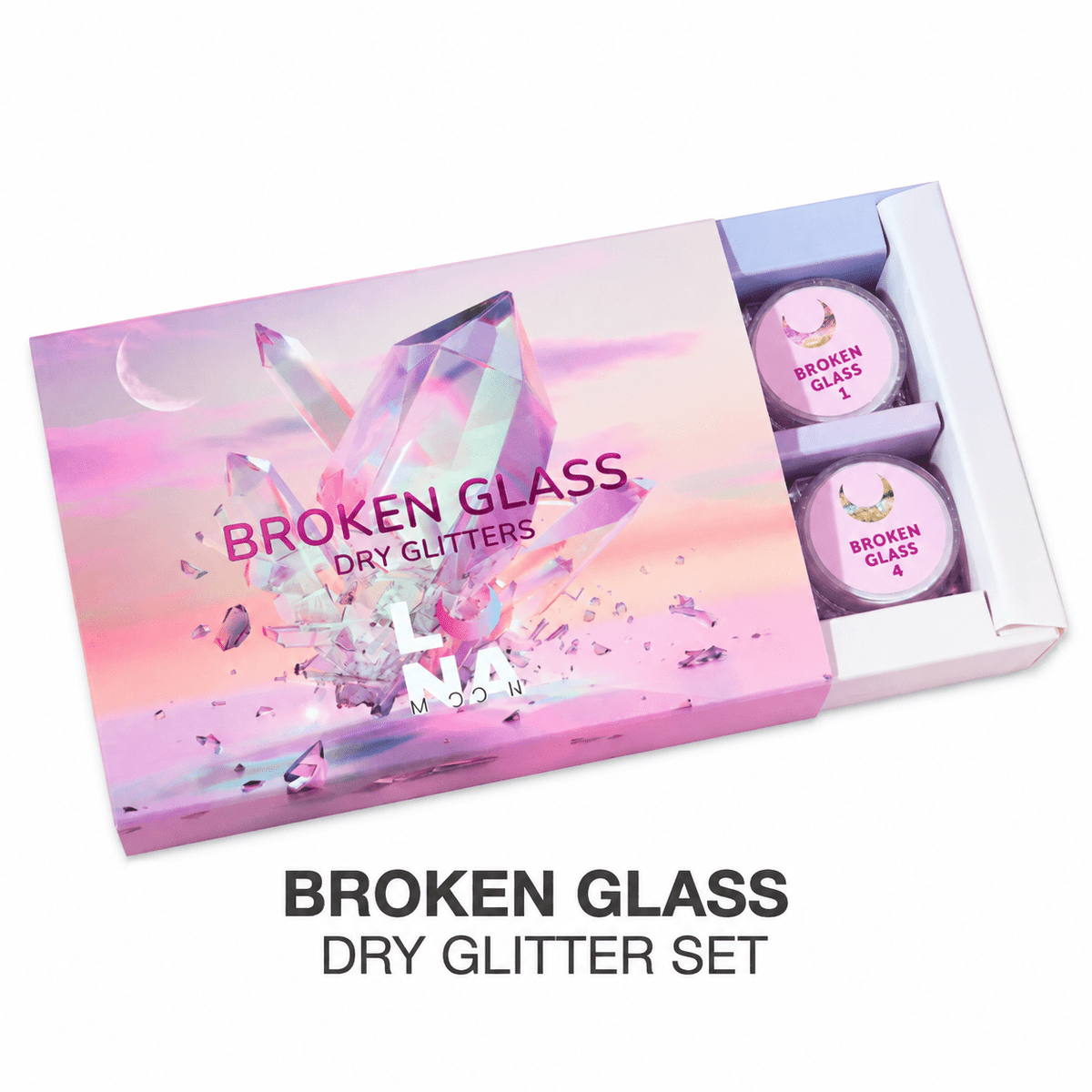 LUNAmoon Broken Glass – Set de glitter, 6 piezas - Top PestañasLUNAmoon