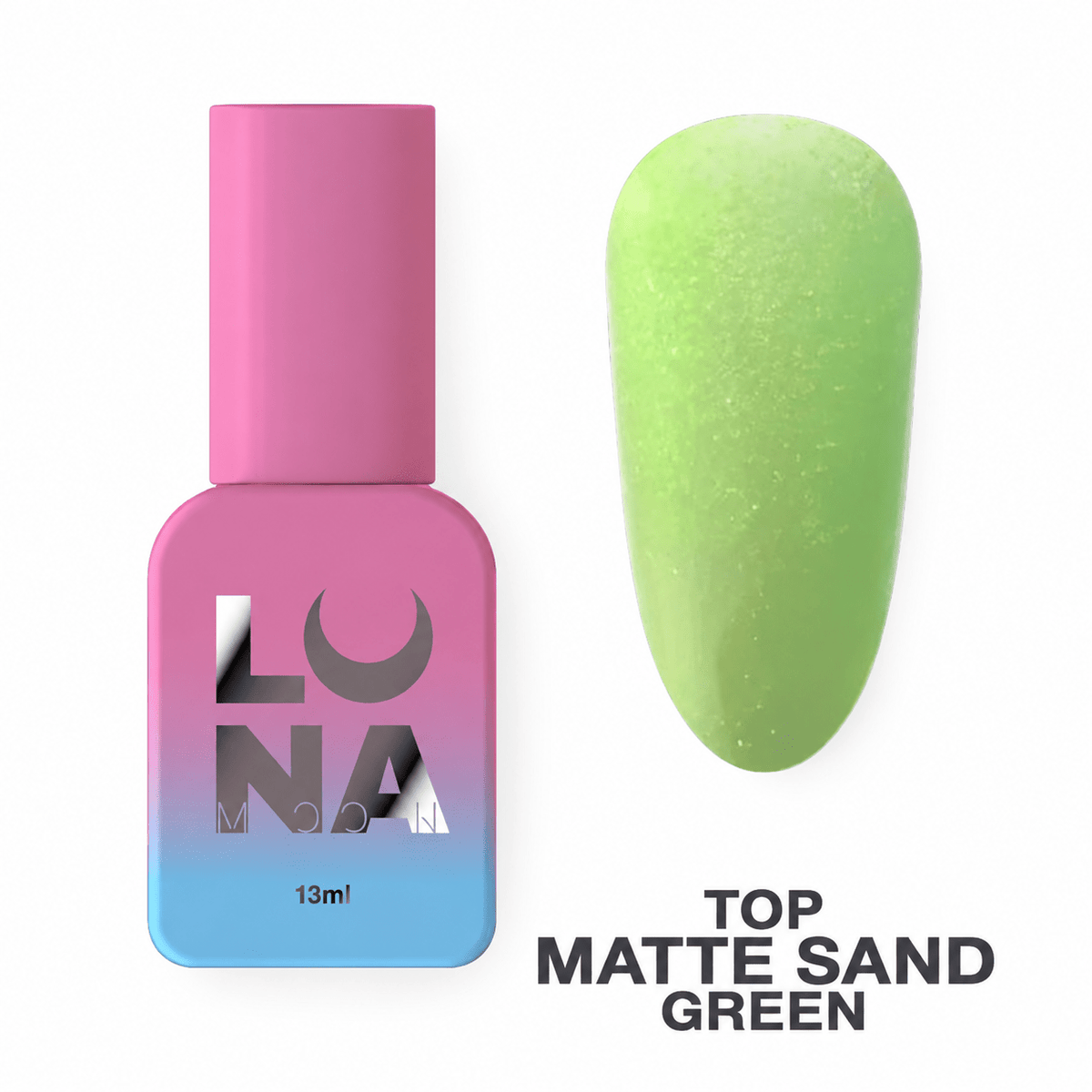 LUNAmoon Top Matte Sand Green, 13 ml - Top PestañasLUNAmoon