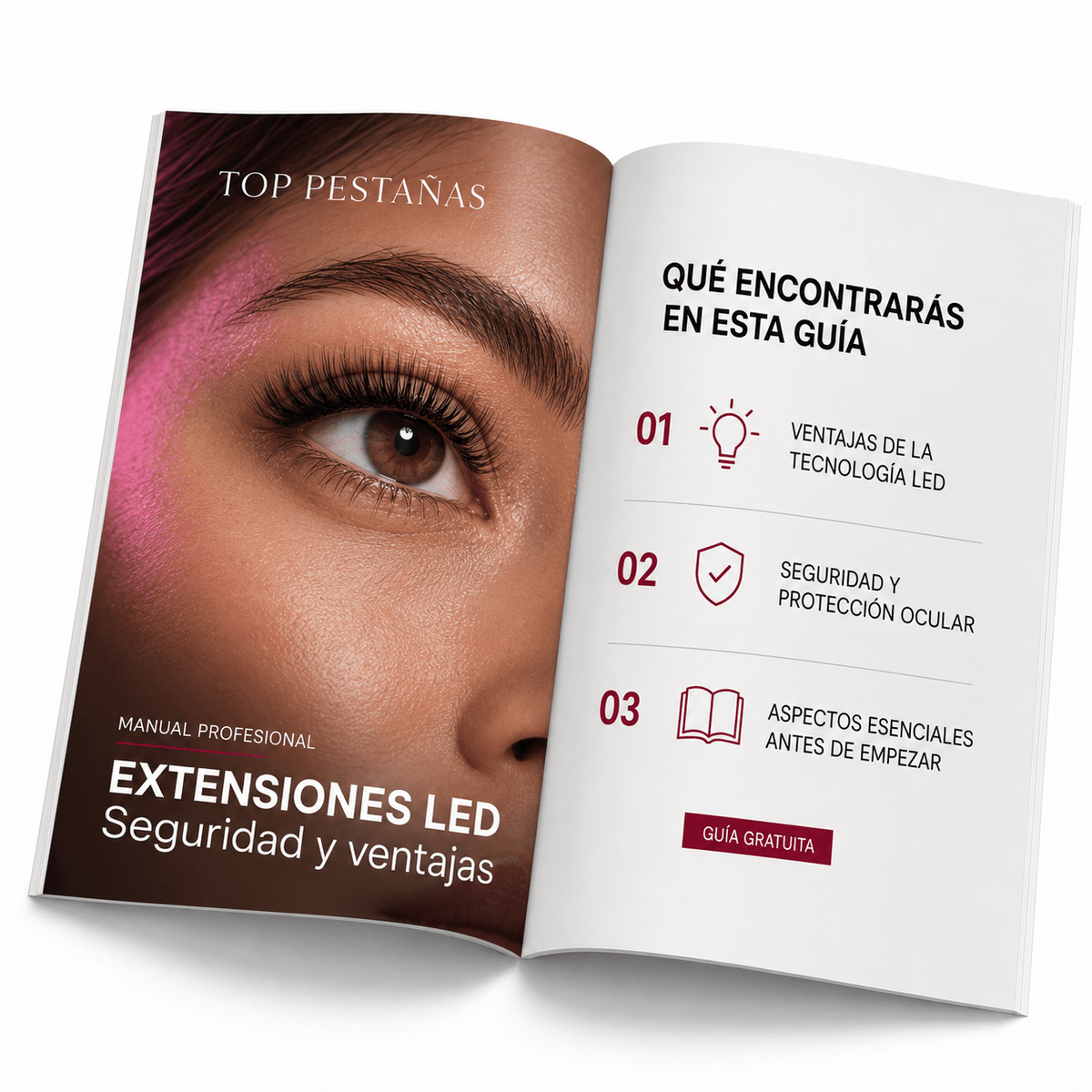 Manual “Seguridad y Ventajas de extensiones LED” - Top PestañasTop Pestañas