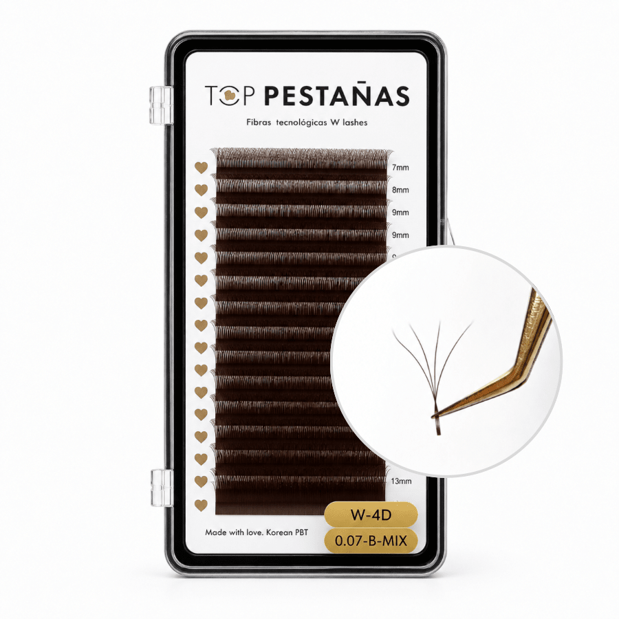 Marrones, Fibras Tecnológicas “Top Pestañas” W lashes 4D - Top PestañasTop Pestañas