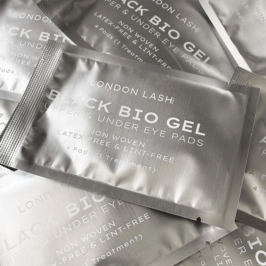 Parches Black Bio-Gel para Extensiones de Pestañas (10 Tratamientos) - Top PestañasLondon Lash Pro