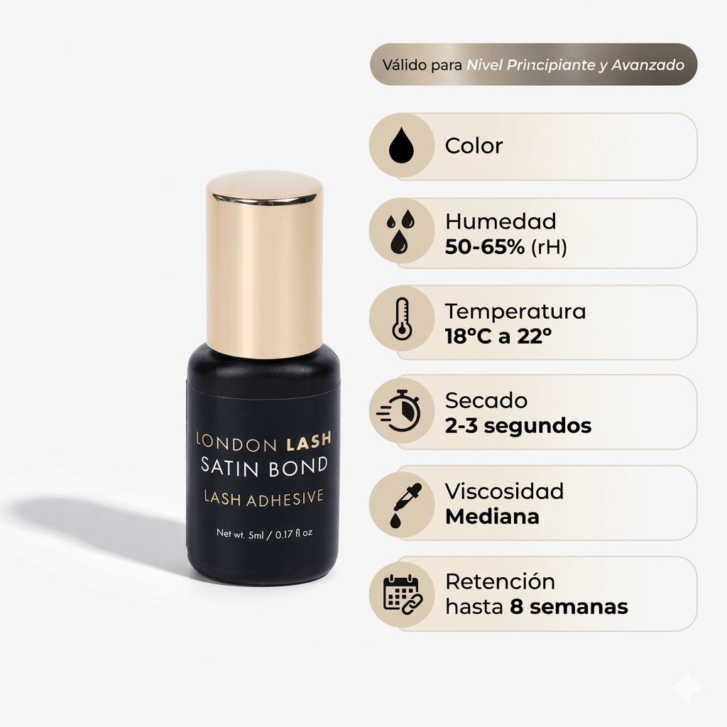 Pegamento "Satin Bond" secado 2 seg, London Lash Pro - Top PestañasLondon Lash Pro