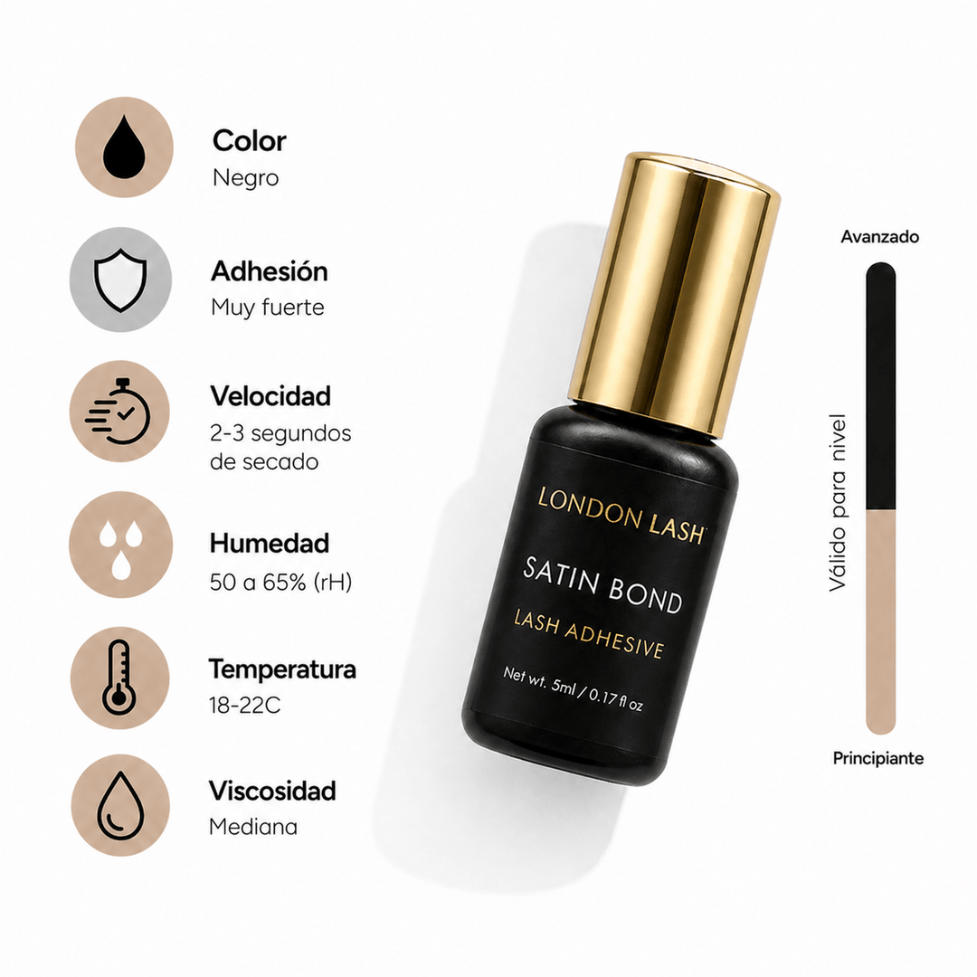 Pegamento "Satin Bond" secado 2 seg, London Lash Pro - Top PestañasLondon Lash Pro
