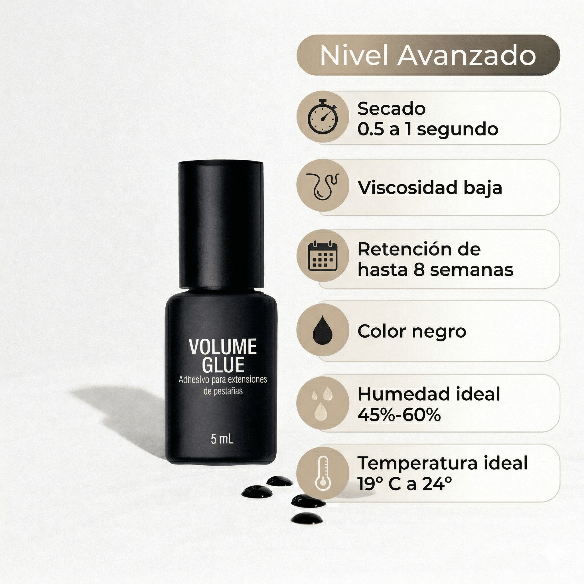 Pegamento Volume Glue Secado de 0.5 a 1 seg Beauty lash - Top Pestañasbeauty lash