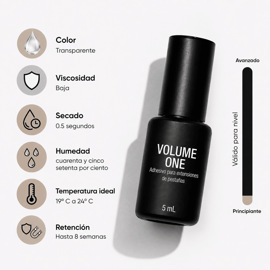 Pegamento Volume One (Transparente) Secado de 0.5 seg Beauty lash - Top Pestañasbeauty lash