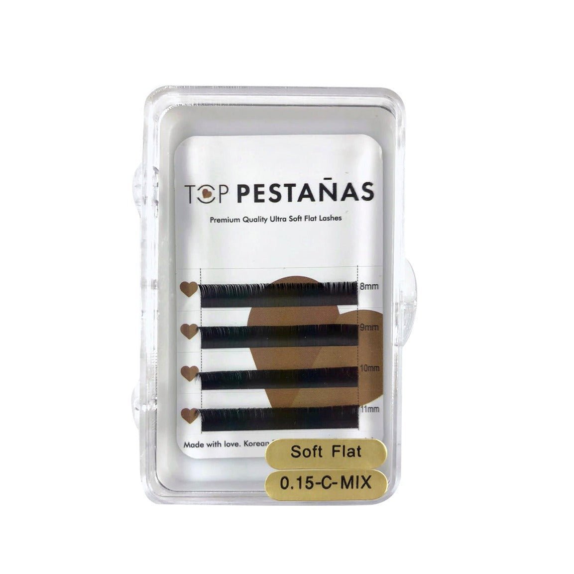 Pelo a pelo flat "Top Pestañas" ultra suaves, mates (4 filas de muestra) - Top PestañasTop Pestañas